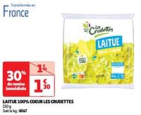 Laitue 100% coeur les crudettes-Les crudettes