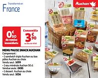 Menu pause snack auchan-Huismerk - Auchan