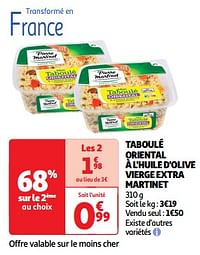 Taboulé oriental à l`huile d`olive vierge extra martinet-Pierre Martinet