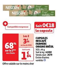 Capsules nescafé farmers origins brésil-Nescafe