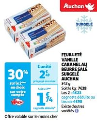 Feuilleté vanille caramel au beurre salé surgelé auchan-Huismerk - Auchan