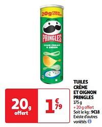 Tuiles crème et oignon pringles-Pringles