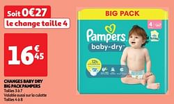 Changes baby dry big pack pampers