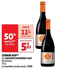 Chinon aop ou saumur champigny aop dumnacus-Rode wijnen