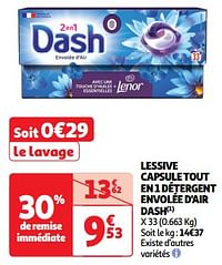 Lessive capsule tout en 1 détergent envolée d`air dash-Dash