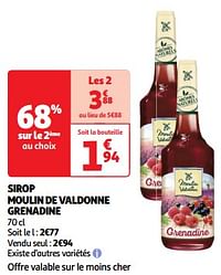 Sirop moulin de valdonne grenadine-Moulin de  Valdonne