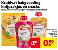 Kruidvat babyvoeding bio appel-aardbei knijpzakje-Huismerk - Kruidvat