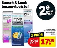 Promoties Lenzenvloeistof renu mps zacht - Bausch+Lomb - Geldig van 17/09/2024 tot 22/09/2024 bij Kruidvat