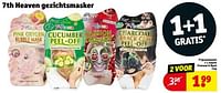 Promoties Masker charcoal + black clay - 7th Heaven - Geldig van 17/09/2024 tot 22/09/2024 bij Kruidvat