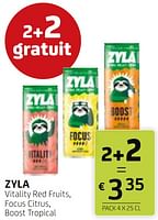 Promotions Zyla vitality red fruits, focus citrus, boost tropical - zyla - Valide de 13/09/2024 à 26/09/2024 chez BelBev