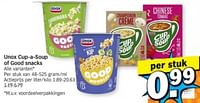 Promotions Unox cup-a-soup of good snacks - Unox - Valide de 16/09/2024 à 22/09/2024 chez Albert Heijn