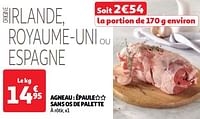 Agneau épaule sans os de palette-Huismerk - Auchan