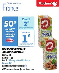 Boisson végétale amande auchan-Huismerk - Auchan