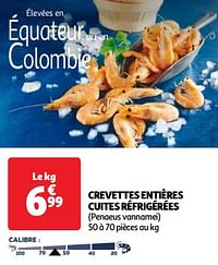 Crevettes entières cuites réfrigérées-Huismerk - Auchan