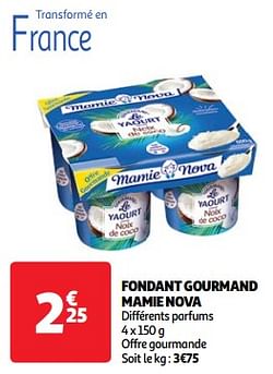 Fondant gourmand mamie nova