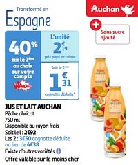 Jus et lait auchan-Huismerk - Auchan