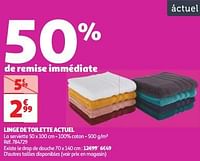 Linge de toilette actuel-Actuel