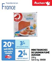 Mini tranches de saumon fumé auchan-Huismerk - Auchan