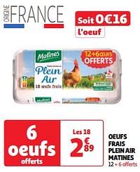 Oeufs frais plein air matines-Matines