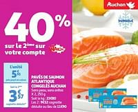 Pavés de saumon atlantique congelés auchan-Huismerk - Auchan