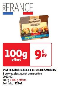 Plateau de raclette richesmonts-Riches Monts