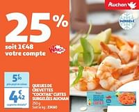 Queues de crevettes cocktail cuites surgelées auchan-Huismerk - Auchan