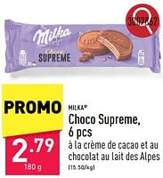 Promotions Choco supreme - Milka - Valide de 23/09/2024 à 29/09/2024 chez Aldi