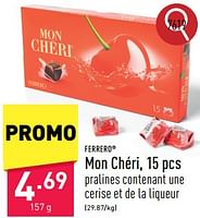 Promotions Mon chéri - Ferrero - Valide de 23/09/2024 à 29/09/2024 chez Aldi