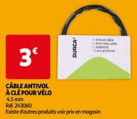 Câble antivol à clé pour vélo-Huismerk - Auchan