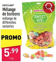 Promotions Mélange de bonbons - Sweetland - Valide de 23/09/2024 à 29/09/2024 chez Aldi