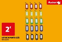 Lot de 20 porte-clés-Huismerk - Auchan