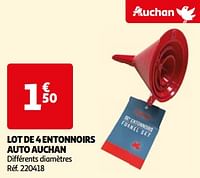 Lot de 4 entonnoirs auto auchan-Huismerk - Auchan