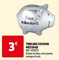 Tirelire cochon message-Huismerk - Auchan