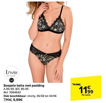 Promoties Soepele beha met padding - Envie de Lingerie - Geldig van 18/09/2024 tot 30/09/2024 bij Carrefour