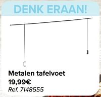 Promoties Metalen tafelvoet - Huismerk - Carrefour  - Geldig van 18/09/2024 tot 30/09/2024 bij Carrefour