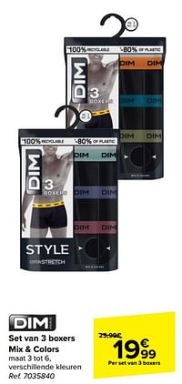 Set van 3 boxers mix + colors-Dim