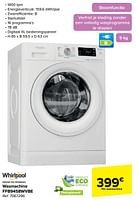 Promoties Whirlpool wasmachine ffb9458wvbe - Whirlpool - Geldig van 18/09/2024 tot 30/09/2024 bij Carrefour