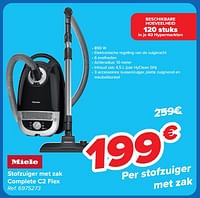 Promoties Miele Stofzuiger met zak complete c2 flex - Miele - Geldig van 18/09/2024 tot 30/09/2024 bij Carrefour