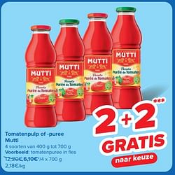 Tomatenpulp of -puree mutti