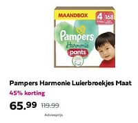 Promoties Pampers harmonie luierbroekjes maat - Pampers - Geldig van 19/09/2024 tot 22/09/2024 bij Plein