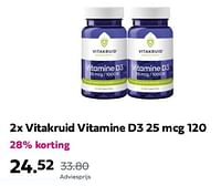 Vitakruid vitamine d3 25 mcg-Vitakruid