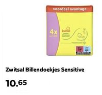 Promoties Zwitsal billendoekjes sensitive - Zwitsal - Geldig van 19/09/2024 tot 22/09/2024 bij Plein