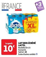 Promotions Lait demi-écrémé lactel - Lactel - Valide de 17/09/2024 à 23/09/2024 chez Auchan Ronq