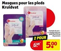 Promotions Masque pour les pieds nourishing - Produit maison - Kruidvat - Valide de 17/09/2024 à 22/09/2024 chez Kruidvat