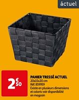 Promoties Panier tressé actuel - Actuel - Geldig van 17/09/2024 tot 23/09/2024 bij Auchan