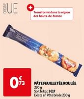 Promoties Pâte feuilletée roulée - Huismerk - Auchan - Geldig van 17/09/2024 tot 23/09/2024 bij Auchan