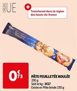 Pâte feuilletée roulée