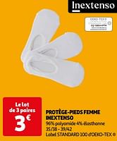 Promoties Protège-pieds femme inextenso - Inextenso - Geldig van 17/09/2024 tot 23/09/2024 bij Auchan