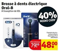 Promotions Brosse à dents électrique pro3 3000 black - Oral-B - Valide de 17/09/2024 à 22/09/2024 chez Kruidvat