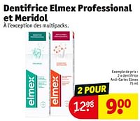 Promotions Dentifrice anti-caries elmex - Elmex - Valide de 17/09/2024 à 22/09/2024 chez Kruidvat